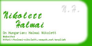 nikolett halmai business card